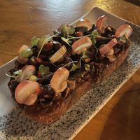 Mushroom fig bruschetta  at Avant Garden in New York City