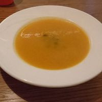 Pumpkin soup at Kaya Kaya Cafe in Taipei