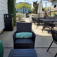 Outdoor area with window to pick up your order at Real Raw Organics in Ocean City