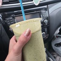 Matcha Tea Smoothie with Hemp Protein 😋😋😋 at Real Raw Organics in Ocean City