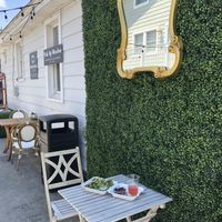 Super cute outdoor eating area at Real Raw Organics in Ocean City