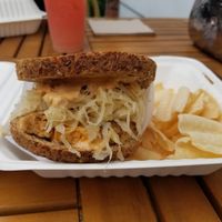 Tempeh reuben at Real Raw Organics in Ocean City