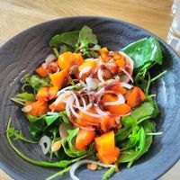 great pumpkin salad at Vegan Gorilla in Nice