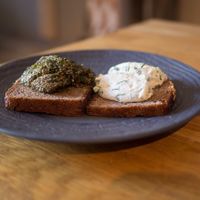 slices of bread at Vegan Gorilla in Nice
