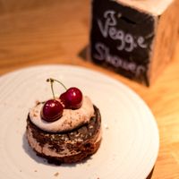 chocolate cake "Forêt noire" style at Vegan Gorilla in Nice