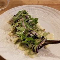 Eggplant "pizza" . Very good at Vegan Gorilla in Nice