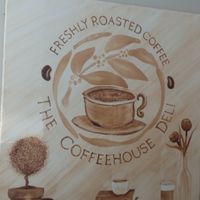 Displayed local artwork at The Coffeehouse and Deli in Normal