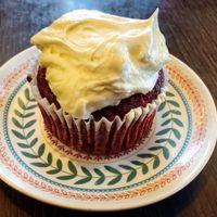 Vegan Red Velvet Cupcake ❤ at The Coffeehouse and Deli in Normal