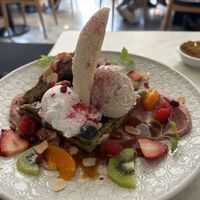 Waffles  at Serotonin Eatery in Burnley