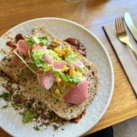 The avocado toast  at Serotonin Eatery in Burnley