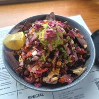 nachos - wish there was more fable mushroom in this at Serotonin Eatery in Burnley