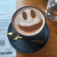 magic moon latte - chicory, cacao, tahini and spices at Serotonin Eatery in Burnley