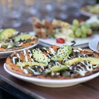 The EPIC avo Vegan pizza at the monthly Serotonin Education Masterclasses!  at Serotonin Eatery in Burnley