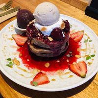 Banana pancakes at Serotonin Eatery in Burnley