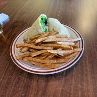 I got the Lebanese wrap and subbed lettuce for mixed greens. It’s super good! Worth the stop!😄 at Annapurna's World Vegetarian Cafe - UNM in Albuquerque