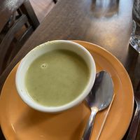 Broccoli Almond with Coconut Milk soup   at Annapurna's World Vegetarian Cafe - UNM in Albuquerque