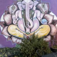 Wall mural  at Annapurna's World Vegetarian Cafe - UNM in Albuquerque