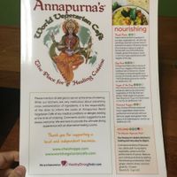 Menu at Annapurna's World Vegetarian Cafe - UNM in Albuquerque