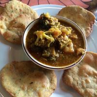 bhaji puri yum 5/21/14 at Annapurna's World Vegetarian Cafe - UNM in Albuquerque