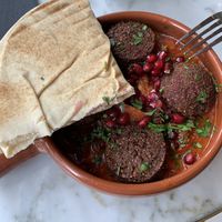 Shakshuka with falafel  at Mango Vegan Street Food - Powisle in Warsaw
