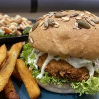 We loved this chicken burger   at Brown Poodle in Penang