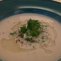 Cauliflower soup. The truffle oil on top worked very well #Veganuary at Brown Poodle in Penang