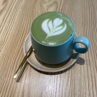 Matcha oat latte with vanilla   at Brown Poodle in Penang