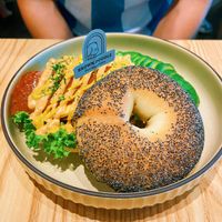 BLAT on a bagel sandwich   at Brown Poodle in Penang