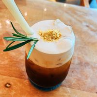 Cheese topped coffee (so good!)  at Brown Poodle in Penang