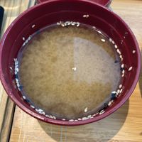 Miso soup (is served with the katsu)  at Brown Poodle in Penang