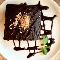 Vegan brownie at Brown Poodle in Penang