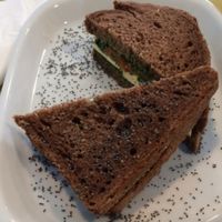 rocket pesto, hemp seeds and tofu sandwich at Ink FarmFood Cafe in Lisbon