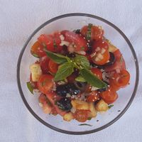 tomato olive salad at EL Cafe International Vegan Food in Phan Thiet