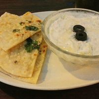 tsaziki and naan at EL Cafe International Vegan Food in Phan Thiet