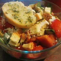 tomato, basil & olive salad at EL Cafe International Vegan Food in Phan Thiet