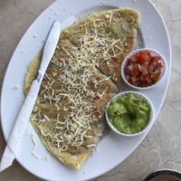 Quesadilla, was definitely vegan cheese at least at EL Cafe International Vegan Food in Phan Thiet