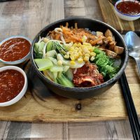 Stone bowl bibimbap  at Vegeme in South Brisbane