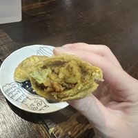 Curry puff interior  at Vegeme in South Brisbane