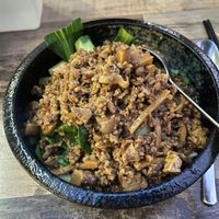 Noodles with bean sauce  at Vegeme in South Brisbane