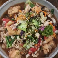 Kuku noodles (kelp broth) at Vegeme in South Brisbane