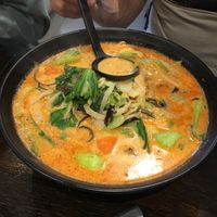 The Laksa was huge.   It was missing mushrooms balls and chunky tofu.  8/10!  at Vegeme in South Brisbane