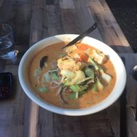 Vegan Option Laksa: $13.50 at Vegeme in South Brisbane