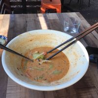 Laksa: enough for 2-3 pax, too huge to finish! at Vegeme in South Brisbane