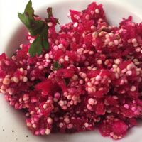 raw germinated beetroot at El Karmem in Malaga