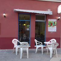 outside the restaurant at El Karmem in Malaga