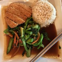 Chinese broccoli with soy meat at Green Elephant Vegetarian Bistro & Bar in Portsmouth