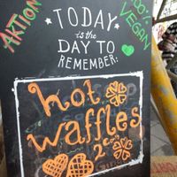 hot waffles at Mister Vegan in Berlin