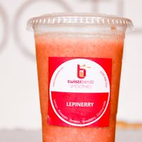 Lepinerry smoothie in a take away cup at Twistiblendz Smoothies in Kigali