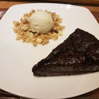 tofu chocolate cake at Sekai Cafe  in Tokyo
