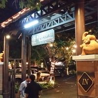 Entrance to parking lot at Baan Kanitha in Bangkok